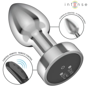 INTENSE - PLUG ANALE 10 VIBRAZIONI METALLO CON TELECOMANDO S
